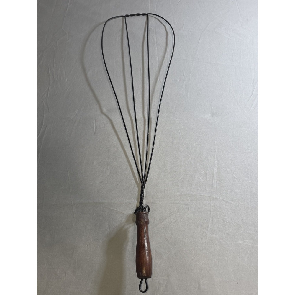 Primitive Antique 30" Rug Beater With Wood Handle